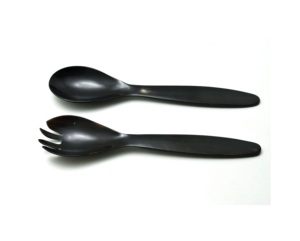 ชุดเซิฟเวอร์สลัดควายฮอร์น2ชิ้นเครื่องครัวพรีเมียมช้อนเสิร์ฟสำหรับปาร์ตี้จากอินเดีย - Product Image 1