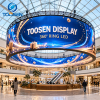 Écran LED incurvé haute densité TOOSEN, mur vidéo P1.2/P1.5 à pas fin, sans scintillement, 4K, 1000 cd, garantie 3 ans