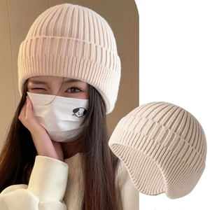 Sombrero de peluche de invierno acogedor con logotipo bordado Gorra de béisbol sólida Gorras deportivas esponjosas Gorros cálidos para exteriores - Product Image 1