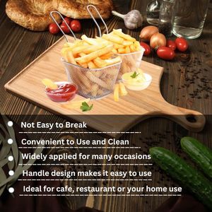 Direct Factory Prices Stainless Steel Mini Square Diamond Mesh Colander Strainer Reusable Durable Serving Frying <b>Chips</b> Other - Product Image 2