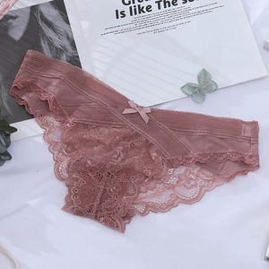 Braguitas de Encaje de Alta Calidad para Mujer, con Forro de Spandex/Nylon, Lencería Sexy, Transpirable, Ultrafina, de Talle Bajo - Product Image 5