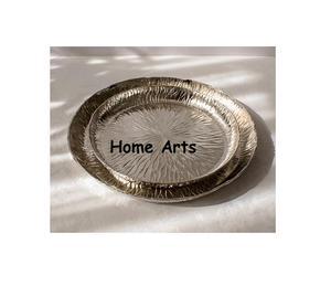 ถาดใส่ช็อกโกแลตทรงกลมดีไซน์เนอร์ ถาดอาหารสแตนเลสแบบตอกลายพร้อมหูจับ สำหรับสินค้าขายดี - Product Image 5