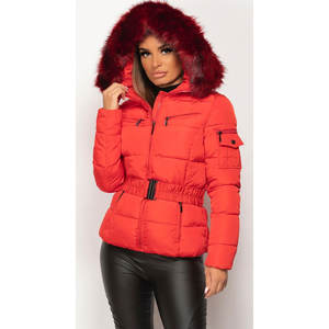 Veste matelassée personnalisée pour femmes Veste d'hiver respirante de haute qualité Veste matelassée à capuche en fourrure pour l'extérieur - Product Image 5