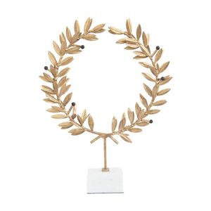 TQC Modern Leaf design Show Piece Eco-Friendly Lightweight Golden <b>Tabletop</b> Decorative Metal Flower Showpiece Living Home Decor - Product Image 6