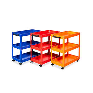 Chariot mobile en acier, chariot d'assemblage en métal, étagère, chariot à outils en acier pour outils de véhicule - Product Image 6