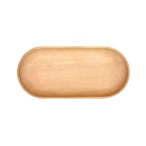 Elegante bandeja de bambú para decoración del hogar y servir bocadillos de desayuno de té con asas de corte lateral de fácil sujeción - Product Image 3