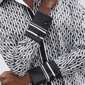 Camisa de trabajo de manga larga para mujer con panel elástico de tela cómoda y diseño minimalista elegante Servicio OEM ODM - Product Image 3