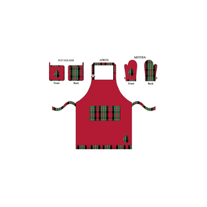 OEM Supply Customized Print Adjustable Cotton Material Cooking <b>Kitchen</b> <b>Apron</b> Set with Pockets - Product Image 2