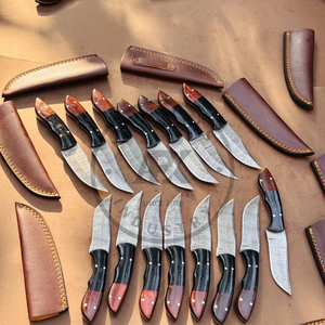 Cuchillo de Hoja Fija de Acero de Damasco Forjado a Mano para Caza Profesional al Aire Libre, Dureza OEM 56HRC, Mango de Madera Pakka, 1 Pieza de Alta Calidad - Product Image 1