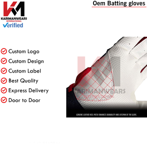 Premium Batting Gloves Adults Youth Tri Curve Fit Genuine Leather Baseball Softball Sports Wear Gloves Manufacturer - Product Image 3