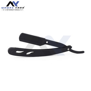 Juego de Navajas de Afeitar Profesionales de Acero Inoxidable Negro Mate con Funda de Cuero, Navajas de Afeitar Tradicionales para Barbería - Product Image 4