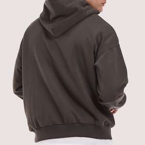 เสื้อฮู้ดแบบสวมหัวผ้าเฟรนช์เทอร์รี่มีฮู้ดสำหรับผู้ชายเสื้อฮู้ดแบบสวมศีรษะโอเวอร์ไซส์ลำลองสำหรับผู้ชาย - Product Image 6