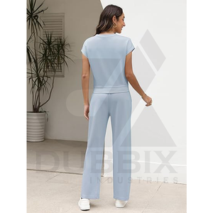 Ensemble de survêtement léger et écologique pour femmes grandes tailles, idéal pour la course et le sport, personnalisable, haute qualité, été - Product Image 2