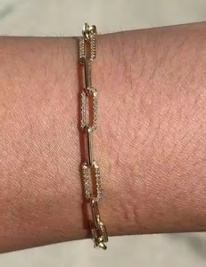 Bracelet Moissanite Diamant Plaqué Or pour Femmes et Filles pour Cadeaux et Fêtes - Product Image 2