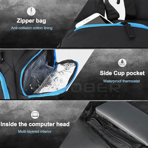 Nueva llegada Casual Cómoda Mochila de baloncesto Poliéster de calidad premium con función antirrobo USB - Product Image 3