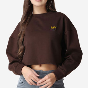 Fasmic เสื้อสเวตเตอร์แขนยาวของผู้หญิงที่มีโลโก้ด้านหน้าผ้าแบบปรับแต่งได้เป็นมิตรต่อสิ่งแวดล้อมและแห้งเร็ว100% ผ้าฝ้าย - Product Image 1