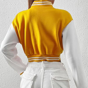 2025 Trending Women Varsity Jacket Custom Letterman College Style Oversized Bomber Jacket Moda Streetwear Proveedor al por mayor - Product Image 2