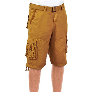 Shorts cargo pour hommes en coton 100% décontractés à la vente chaude avec plusieurs poches respirantes à séchage rapide noir uni - Product Image 2