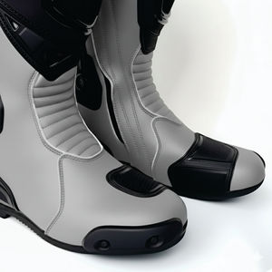 Men's Comfortable Genuine <b>Leather</b> Printed Waterproof Breathable Moto <b>Boots</b> Customizable Design <b>Winter</b> Outdoor Motorbike - Product Image 4