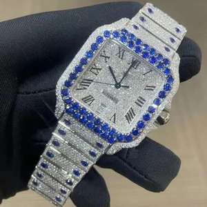 Reloj Inteligente de Acero Inoxidable de Vanguardia, Estilo Hip Hop, Alta Calidad, Meticulosamente Adornado con Diamantes Moissanite de Claridad VVS, Mecánico - Product Image 1