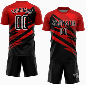 เสื้อฟุตบอลขายส่งแบบยูนิเซ็กซ์ โพลีเอสเตอร์ 100% คอวี แขนสั้น น้ำหนักเบา แห้งเร็ว ผู้ผลิตชุดฟุตบอล - Product Image 1