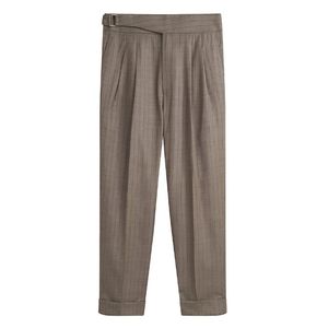 Pantalones a rayas marrones de la mejor calidad Ropa de hombre Estilo casual Traje relajado Servicios ODM Hecho en Vietnam - Product Image 1