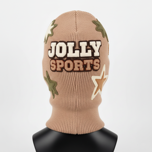 หมวกบาลาคลาวาแฟชั่นผู้หญิง คุณภาพสูง ผ้าอะคริลิกผสมคอตตอน ถักแบบริบ 210 GSM ให้ความอบอุ่น สบาย สีกลางๆ  รับสกรีนโลโก้ - Product Image 2