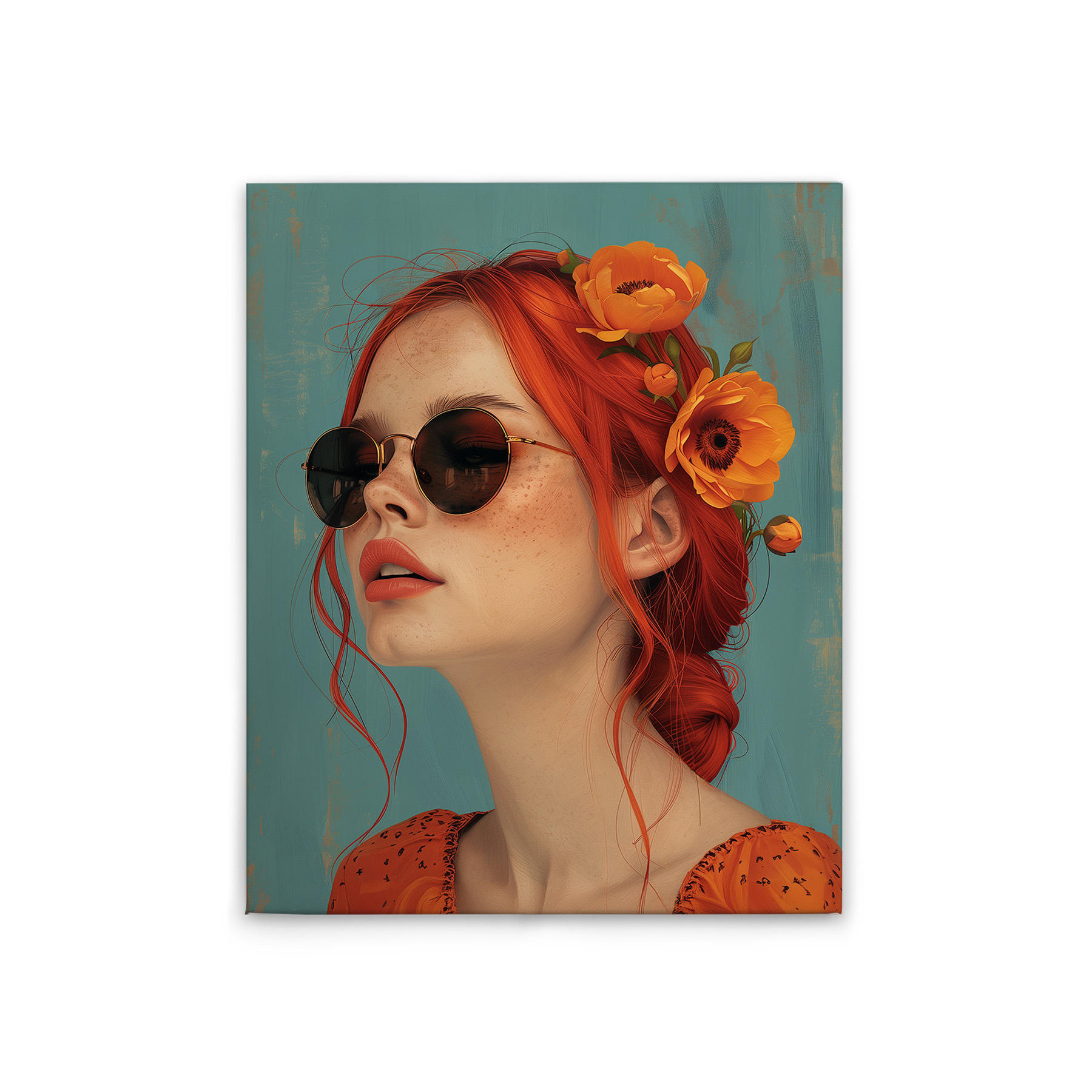 Orange, Bleu, Jaune, Beige