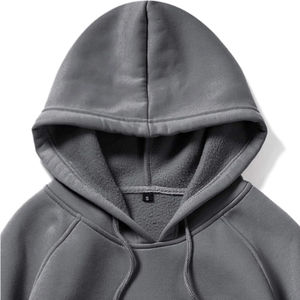 เสื้อฮู้ดผ้าฟลีซสำหรับผู้ชายเสื้อมีฮู้ดผ้าคอตตอนผสม - Product Image 3