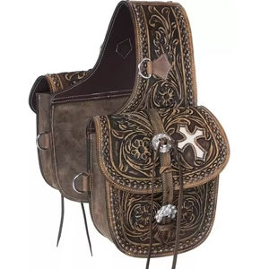 Sacs de selle de saut équestre en cuir véritable de haute qualité usinés à la main vêtements d'équitation occidentale pour chevaux - Product Image 1