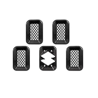 LUMA ABS Chrome Carbon Fiber Front Grill Insert Trim pour 2018 + Suzuki Jimny Sierra JB64 JB74 Plastic Decoration Accessories