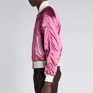 Meilleur fabricant de vêtements, logo personnalisé, vestes en satin pour hommes, fournisseur direct d'usine, vêtements de rue, veste en satin pour hommes - Product Image 4