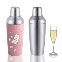 Shaker à cocktails OUYADA personnalisé en acier inoxydable brossé 750 ml, shaker professionnel pour barman, shaker à cocktail pour kit d'accessoires de bar