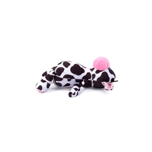 Adorable coussin en peluche noire anti-allergique en forme de vache pour dormir et jouer, jouet décoratif unisexe - Product Image 1
