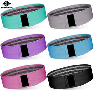 Ensemble de bandes de résistance personnalisées avec logo, bandes de hanches en latex pour femmes, bandes d'exercice antidérapantes, vente en gros - Product Image 6
