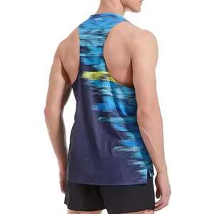 Camiseta sin mangas personalizada de último diseño, camisetas deportivas con impresión por sublimación, camisetas para correr para hombre - Product Image 2