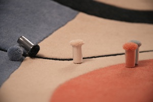 Alfombra de Lana de Nueva Zelanda Hecha a Mano, de Pelo Alto, Antideslizante, de Lujo, con Textura de Nailon, Color Beige, Moderna, Antidesgarro, para el Hogar - Product Image 2