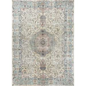 Tapis en laine noué à la main bleu vintage pour la maison Pae-2826 - Product Image 1