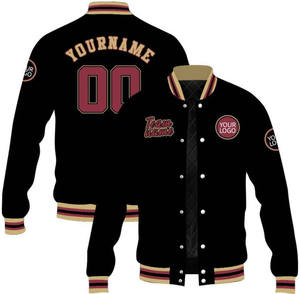 เสื้อโค้ทผ้าฟลีซเลตเทอร์แมนสำหรับผู้ชายเสื้อแจ็คเก็ตหนังให้ความอบอุ่นขนแกะย้อมสีล้วน - Product Image 5