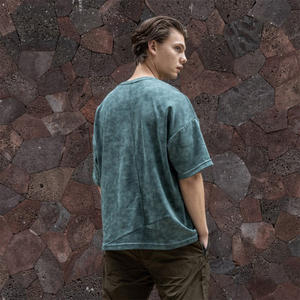 T-shirt à épaules tombantes en coton poly mélangé léger respirant et tissu à séchage rapide pour hommes - Product Image 3