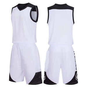 Vêtements de basket-ball respirants pour hommes, chemises de basket-ball en polyester 100% Hemd Camisa, uniformes OEM, vente en gros bon marché - Product Image 1