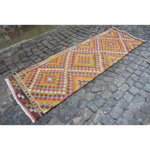 Vintage 29 'X 86' tapis ethnique turc rouge jaune Patchwork Design laine matériel Latex grande surface Rectangle pour chevet 10mm - Product Image 3