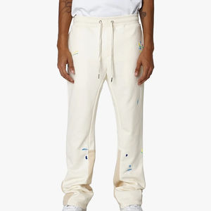 High Quality Custom Track Pants Flare Design 2024 Heavyweight Cotton Sweatpants <b>Men</b> Stack <b>Jogger</b> Flare Sweat Pants - Product Image 3