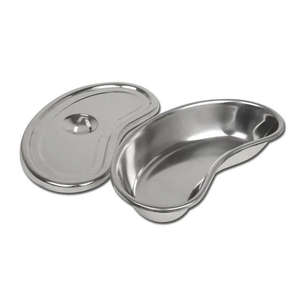 Plateau manuel de rein de cuvette de bassin creux chirurgical d'hôpital fait de source d'alimentation manuelle durable d'acier inoxydable - Product Image 1