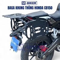 Support de porte-bagages arrière Mbiker CB300/150 en acier inoxydable avec sacoche arrière, design Cyberpunk complet