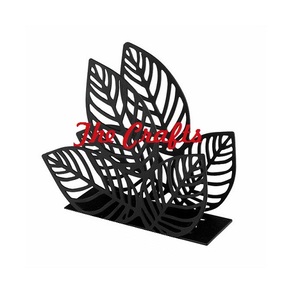 Ensemble de deux porte-serviettes de taille personnalisée en fer noir couleur porte-mouchoirs pour la maison hôtel vaisselle utilisation - Product Image 3