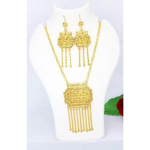 Necklace With Earrings <b>Jewellery</b> <b>Set</b> Goldplated Pure Brass High Quality Trendy African Design Jewelry - Product Image 1