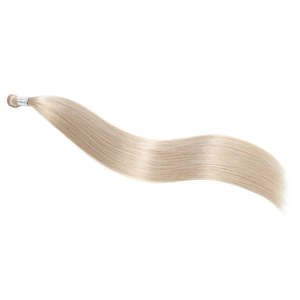 ผมต่อ Genius 12A Remy แท้จากรัสเซีย แบบเส้นแบน ลอนธรรมชาติ สีบลอนด์ประกายเทา # 18A - Product Image 4