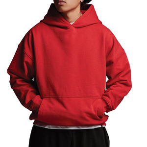 Sudadera con capucha de rizo de algodón de alta calidad para hombre, chaqueta acolchada con bordado de letras, jersey de gran tamaño, bolsillo en relieve, otoño 3D - Product Image 1