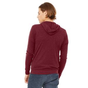 Sweat-shirts à fermeture éclair Next Level Apparel Tri-blend, vêtements de sport et de yoga pour hommes, t-shirt léger à capuche Tri-blend avec fermeture éclair - Product Image 4